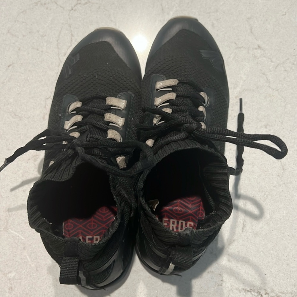 Varsity black high top cheer shoe. Size 8.5
